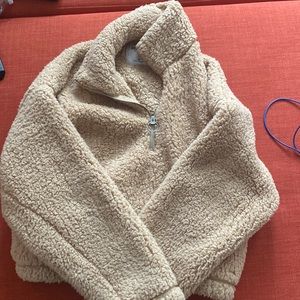Tan sherpa fluffy sweater